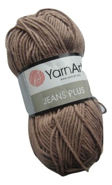 100g włóczka bawełna akryl Jeans Plus 71 jasny brąz