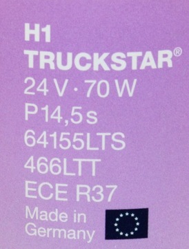 ЛАМПОЧКА OSRAM 64155LTS TRUCKSTAR+100% H1 24V 2-PACK