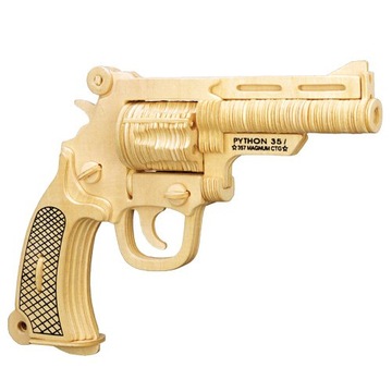 PUZZLE DREWNIANE 3D PISTOLET MAGNUM BULLDOG M19