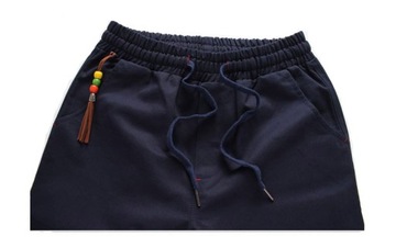 Materiałowe męskie spodnie joggery BASIC hit 4XL