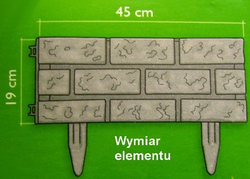 ПОЛЬСКИЙ Бордюр для забора Садовая стенка 3 цвета 2,2 м