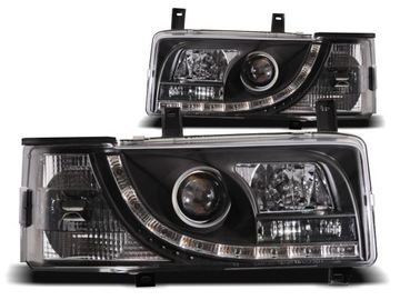 фото ориг. №3, Headlights vw transporter t4 90-03r daylight led backlight black