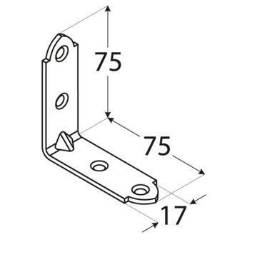 Уголок KW4 75х75х17х2,0 (2 шт.)