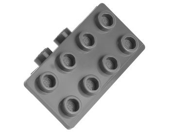 LEGO Płytka łamana 1x2-2x4 93274 szara ciemna