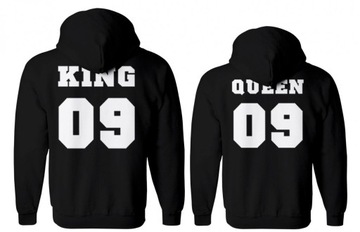 bluzy dla par z kapturem QUEEN09 i KING09 roz.M