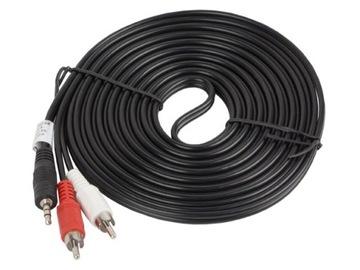 КАБЕЛЬ LB MINI JACK 3,5 мм — 2x RCA CHINCH, длина 10 м, AUX