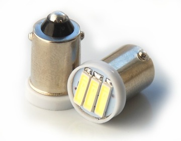 Led T4W BA9S 3 x 7014 SMD zimna 12V