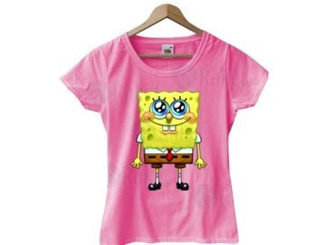 KOSZULKA DAMSKA SPONGEBOB GĄBKA BLUZKA 15wzorow S