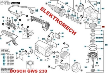 КОМПЛЕКТ РЕДУКТОРОВ ДЛЯ GWS 22-230 GWS 24-230