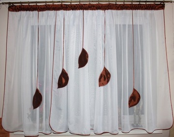 Готовая штора IGA Leaves Brown 300 Curtains