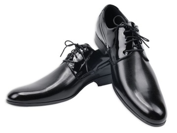 EKSKLUZYWNE SKÓRZANE BUTY WIZYTOWE TAPI 5102 nr 45