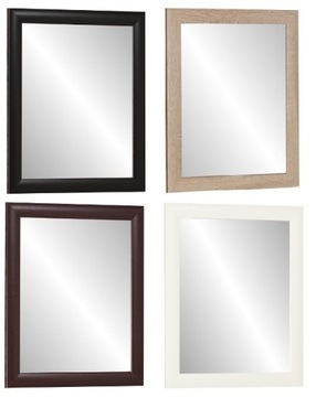 LUSTRO w ramie 60x50 DĄB SONOMA BIAŁE WENGE CZARNE