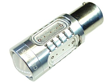 żarówka LED p21w ba15s 5 COB 12v 24v pomarańczowa