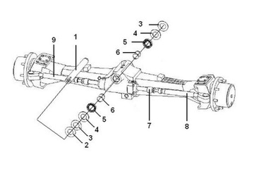 CAT 428C D1 набор подвески