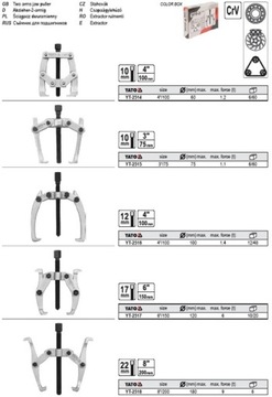 YATO YT-2518 ŚCIĄGACZ DWURAMIENNY 200MM