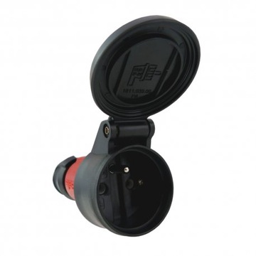 Gniazdo przenośne 2P+PE 230V IP54 czerwone 7493