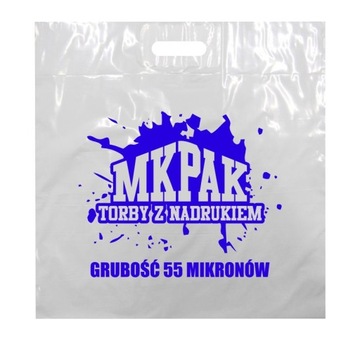 Torby Foliowe Typu Market 50x50 z Indywidualnym Nadrukiem 100szt Mocne