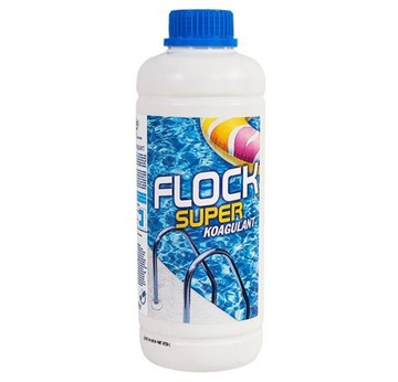 FLOCK SUPER KOAGULANT ANTY MĘTNA WODA CHEMIA BASENOWA 1L GAMIX