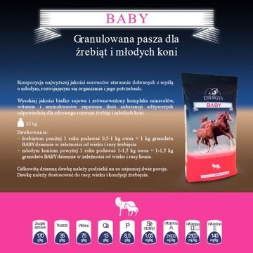 Корм для лошадей Energys Baby 25 кг