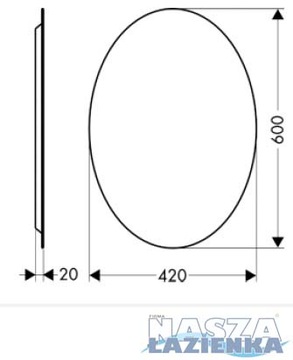 HANSGROHE AXOR Зеркало декорированное 60x42 см 42140000