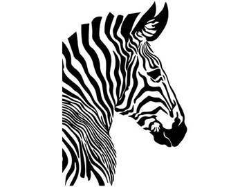 Naklejka na ścianę ścienna do salonu sypialni ZEBRA 100 cm