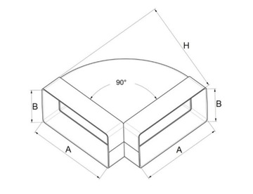 AWENTA ГОРИЗОНТАЛЬНОЕ ПЛОСКОЕ КОЛЕНО 55x110 KP55-24