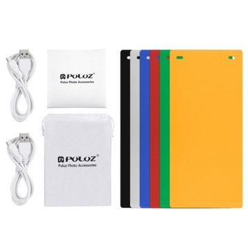 PULUZ NAMIOT BEZCIENIOWY Studyjny PHOTO STUDIO LED 40 1100LM + 6x Tło