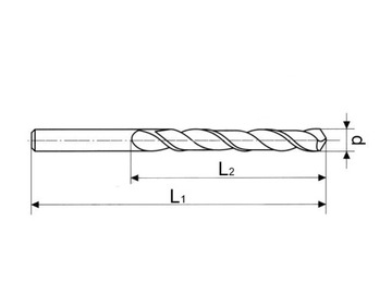 WIERTŁO DO METALU FI 4.8 MM CZARNE HSS NWKA 10 SZT