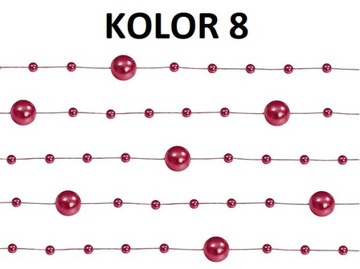 GIRLANDA PERŁOWA 5SZT 6,5 M GIRLANDY PERŁOWE 20KOL