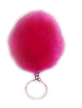 POMPON BRELOK FUTRO KEYCHAIN ZAWIESZKA DO KLUCZY