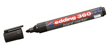 Маркер Edding 360, черный, сухостираемый, 3 шт.