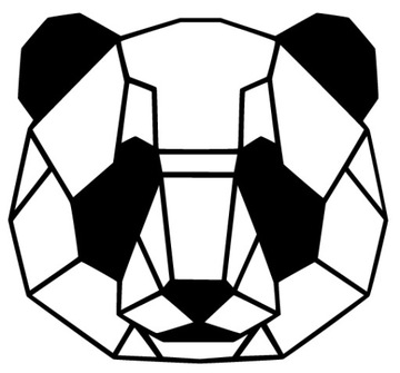 NAKLEJKI NA ŚCIANĘ GEOMETRYCZNE PANDA MIŚ 100cm