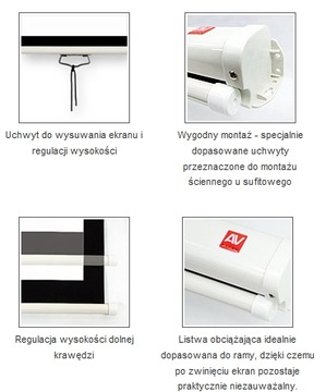 EKRAN AVTek Business 200 montaż sufitowy/ścienny