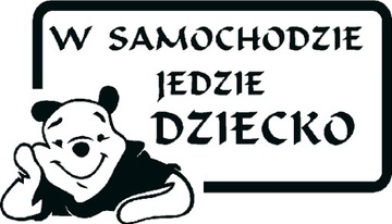 Naklejka Dziecko w Samochodzie Wiozę Dzieci Naklejana od Środka Dużo Wzorów