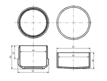 Pojemniczek słoiczek 50 ml Czarny cały