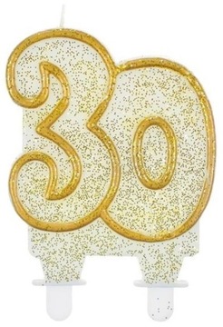 Świeczka ŚWIECZKI Urodzinowa Urodzinowe 30-stka 30