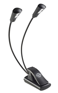 K&M 12244 Lampka do pulpitu 2LED 2 gęsie szyje