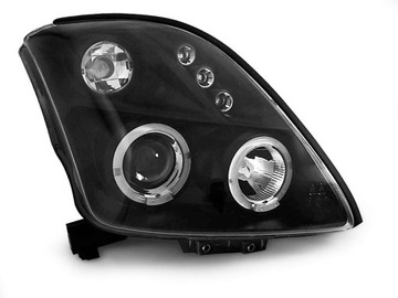 Lampy przód SUZUKI SWIFT 05-10 BLACK Angel LED