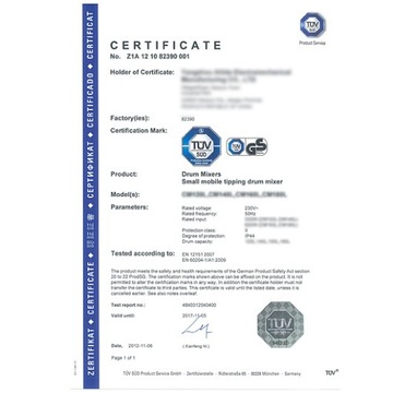 BETONIARKA 120 L 230V ŻELIWO + RĘKAWICE 650 W -