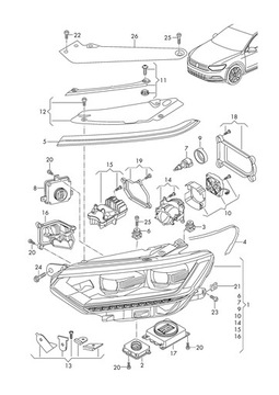 VW Passat B8 Ремкомплект лифта 3G0998225A левый