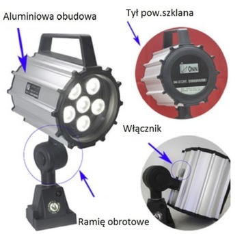 Lampa obrabiarkowa krótka LED 9,5W 220V