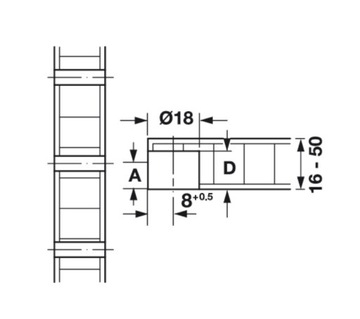 Соединитель эксцентриковый TAB 18 (10 шт), HAFELE