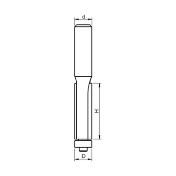 Фреза прямая длинная с подшипником 9,5x38 8 GLOBUS