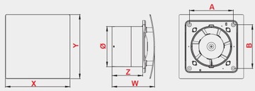 WENTYLATOR Wyciąg - AWENTA ESCUDO - WEI100 - INOX