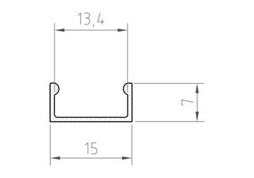 PŁASKI PROFIL ALUMINIOWY LED 1m + szybka do wyboru