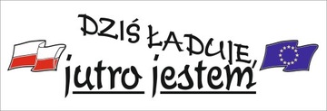 Naklejka Dziś ładuję, jutro jestem Flagi