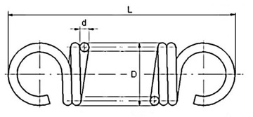 Пружина растяжения 1,5х12х75 оцинкованная