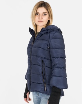 Теплая женская зимняя куртка Parka 8511 XL темно-синяя