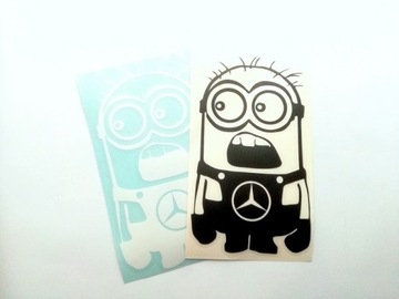 MINIONEK MERCEDES naklejka sticker MINIONS