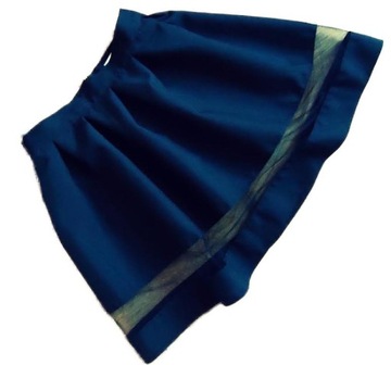 SPÓDNICZKA czarna ROZKLOSZOWANA z TIULEM XS